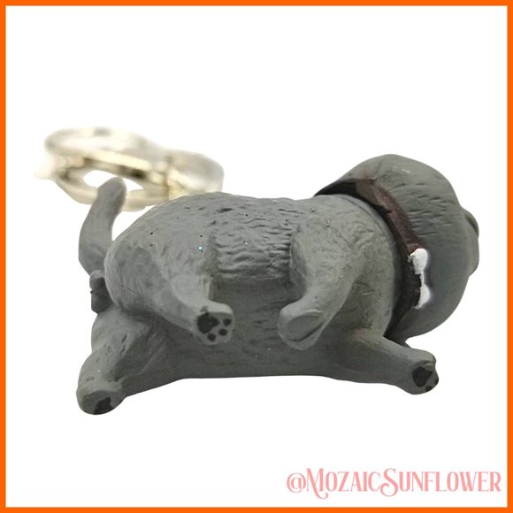 Cat Keychain Clip 3 Dimensional Articulating Head Turns 180 Degrees - Picture 4 of 5